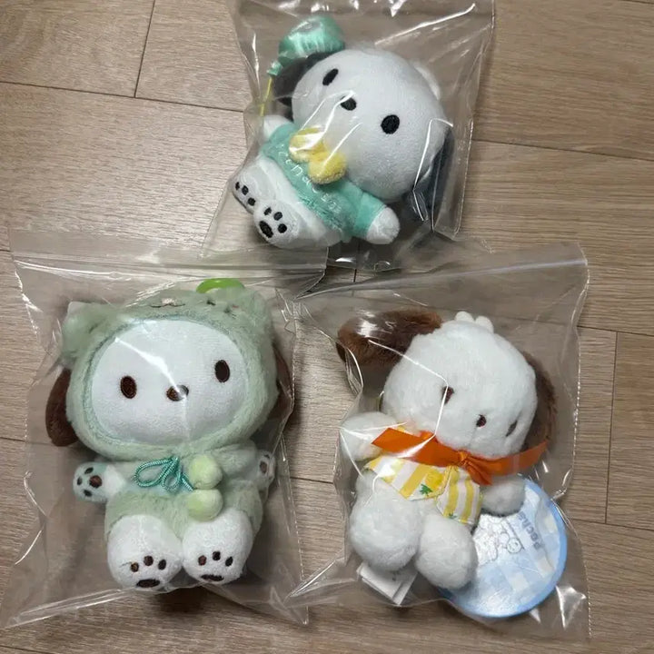 [BUNJANG] Sanrio Pochacco Doll Keychain 3-Piece Set / 산리오 포차코 인형 키링 3종 세트