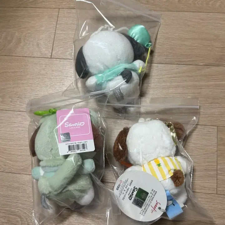 [BUNJANG] Sanrio Pochacco Doll Keychain 3-Piece Set / 산리오 포차코 인형 키링 3종 세트