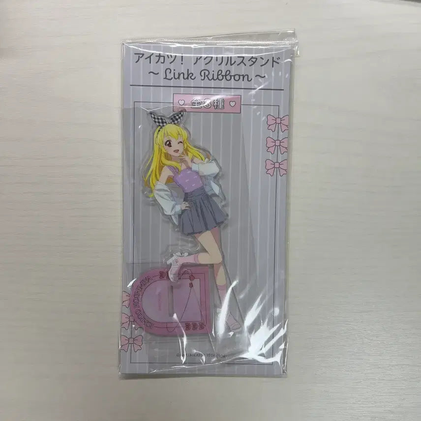 [BUNJANG] Aikatsu! Link x Ribbon Ichigo Acrylic Stand (Sealed) / 아이카츠 링크 리본 아크릴 스탠드 이치고 미개봉 판매