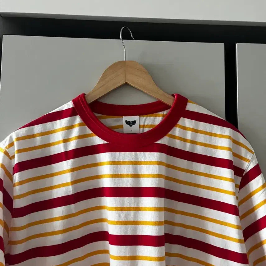 [BUNJANG] Steel Wheels Stripe Short Sleeve T-Shirt (L) / 스틸휠즈 스트라이프 반팔 L