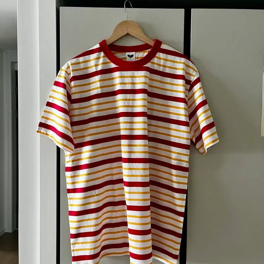 [BUNJANG] Steel Wheels Stripe Short Sleeve T-Shirt (L) / 스틸휠즈 스트라이프 반팔 L