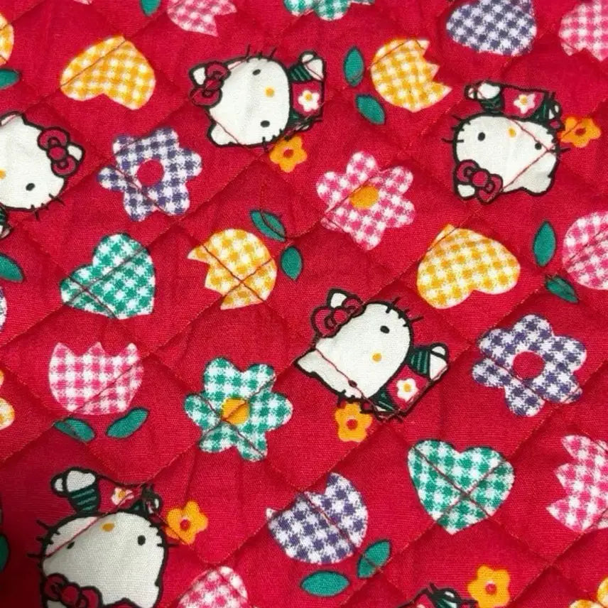 [BUNJANG] Sanrio Hello Kitty Classic Quilting Tote Bag / 산리오 헬로키티 고전 퀄팅 퀄트 토트백 가방