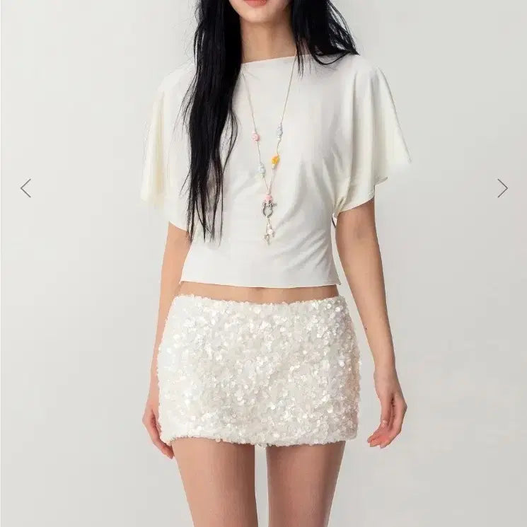 [BUNJANG] Glonny Core Half Tee Ivory Small / 글로니 코어 하프 티 아이보리