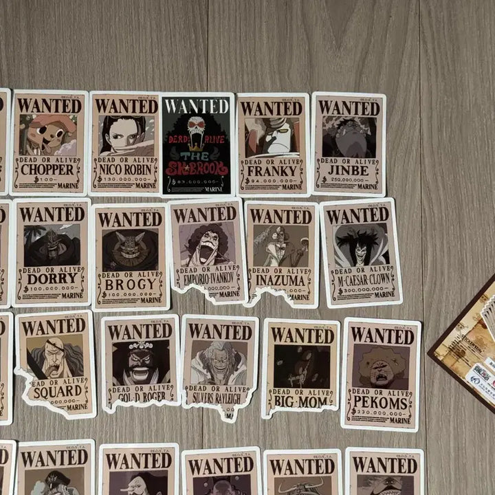 [BUNJANG] One Piece Wanted Poster Stickers - 80 Sheets / 원피스 현상금 수배서 스티커 80장