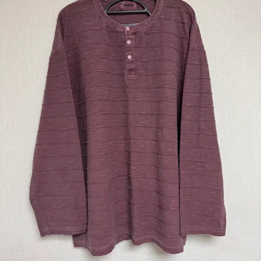 [SOLD OUT] 아케시 피그먼트 헨리넥 와인 M
