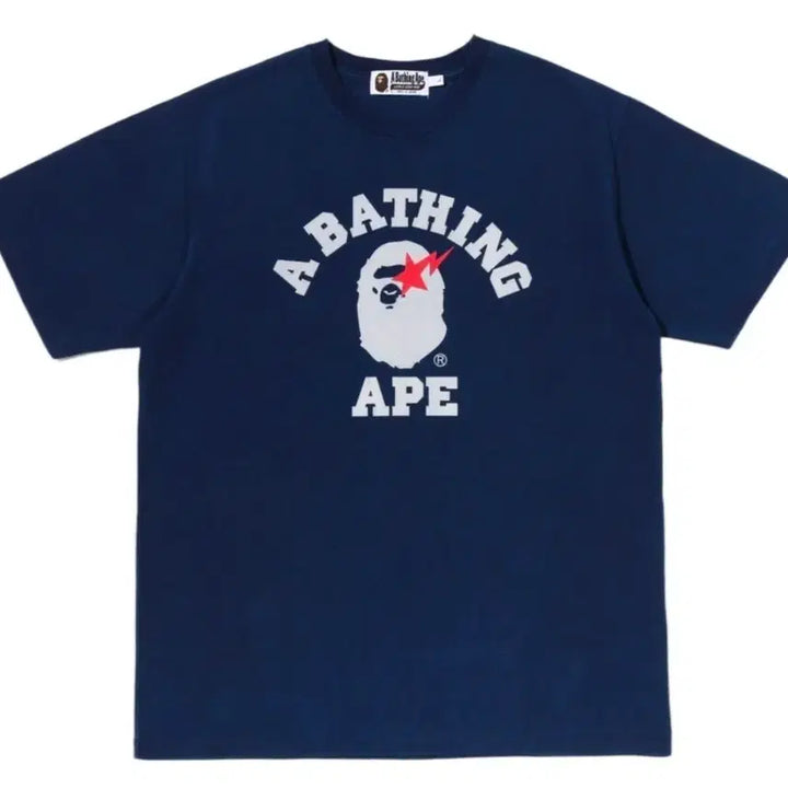 [BUNJANG] BAPE College Indigo T-Shirt (Size L) / 새상품) 베이프 BAPE 컬리지 인디고 티셔츠 인디고 BAPE