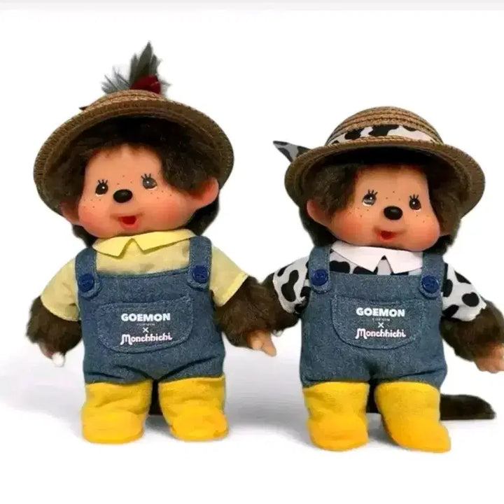 [BUNJANG] Authentic Yufuin Farmer Monchhichi New Set / 정품 우휴인 농부 몬치치 새상품 세트