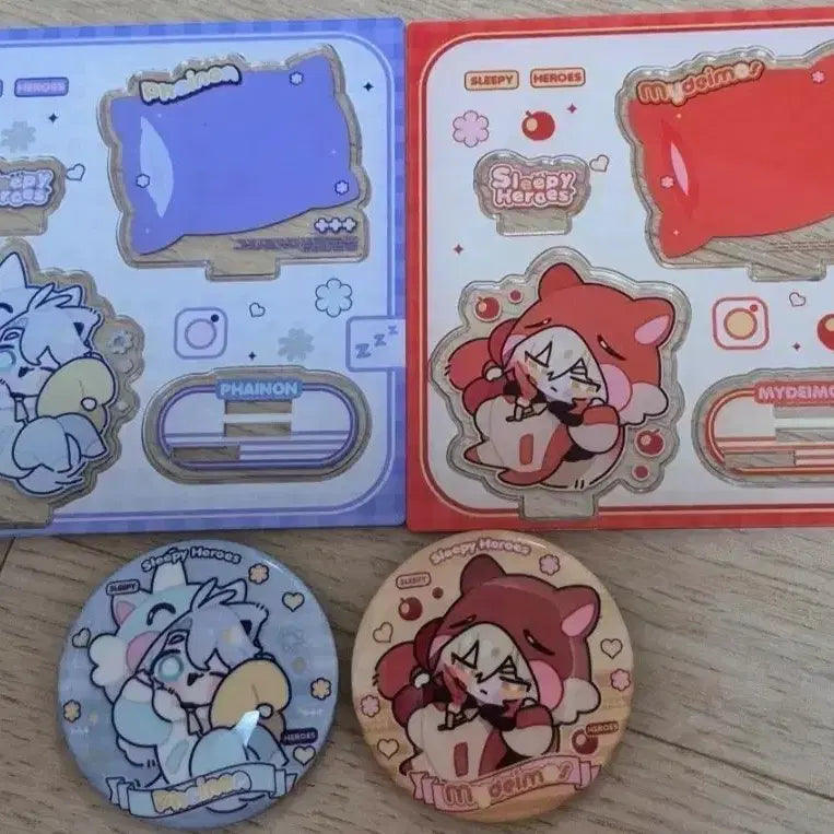 [BUNJANG] Honkai: Star Rail Pionnier Maiday Acrylic Stand &amp; Badge Bundle Set / 붕괴 스타레일 마이데이 파이논