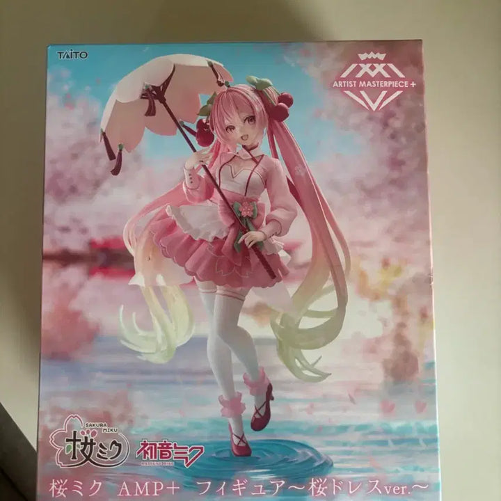 [BUNJANG] Taito Sakura Miku AMP+ Dress Ver. Figure (Sealed) / TAITO 사쿠라미쿠 AMP+ 드레스 피규어 미개봉