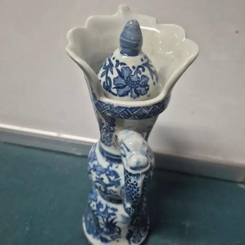 [BUNJANG] Blue and White Porcelain Teapot with Dragon Motif / 청화백자도자기주전자