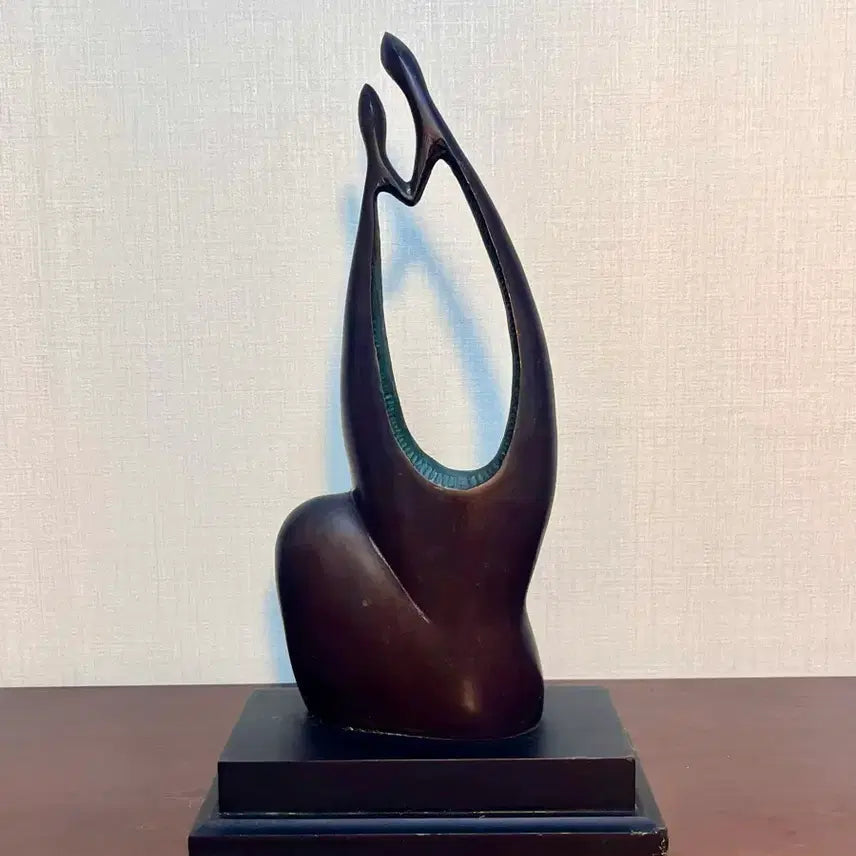 [BUNJANG] Bronze Abstract Lovers Sculpture (38cm) / 추상 동브론즈 연인상(38cm)
