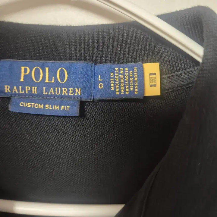 [SOLD OUT] 폴로 랄프로렌 커스텀슬림핏 블랙 pk 카라 반팔티 L