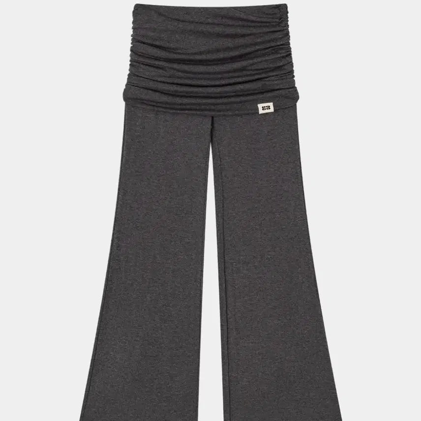 [BUNJANG] Kissing Yoga Flow Foldover Pants (Charcoal) / 키시닝 Yoga Flow Foldover Pants (Charcoal)