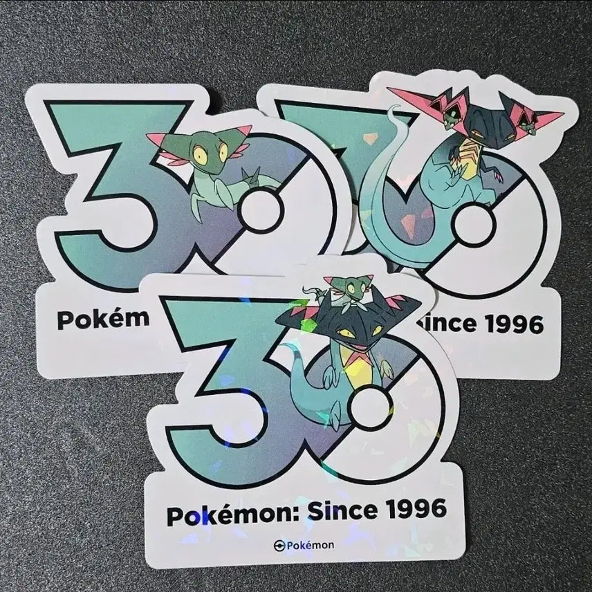[BUNJANG] Pokemon 30th Anniversary Sticker Bundle Set: Dracoon, Drakolich, Dragapult / 일괄) 포켓몬 로고 30주년 스티커 드라꼰 드래런치 드래펄트