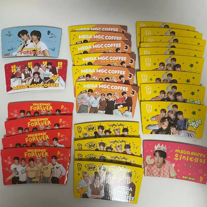 [BUNJANG] RIIZE, NCT WISH Mega Coffee Cup Holder Bundle Set / (일괄)(26개)라이즈,엔시티 위시 메가커피 컵홀더