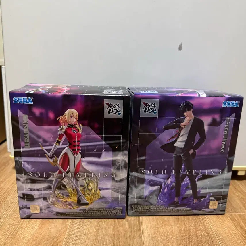 [BUNJANG] Sega Solo Leveling Sung Jin Woo &amp; Cha Hae In 2-Figure Set (Sealed) / 미개봉 정품) 세가 나 혼자만 레벨업 성진우, 차해인 피규어 2종 일괄