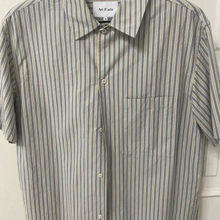 [SOLD OUT] 아트이프액츠 스트라이프 포켓 하프셔츠(M사이즈)