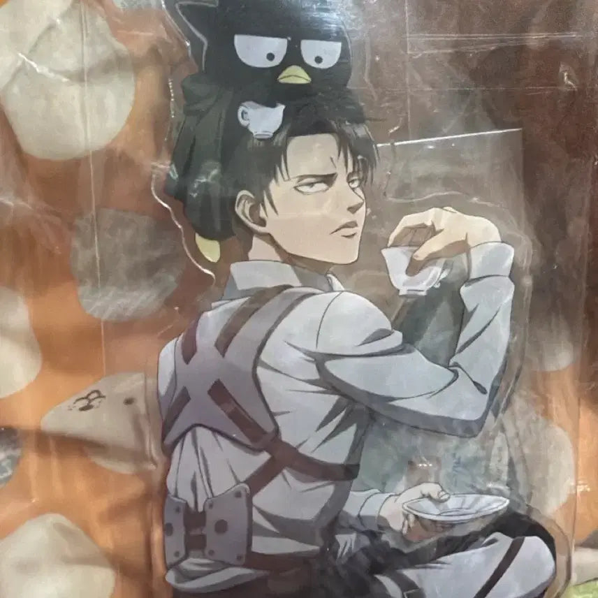 [BUNJANG] Attack on Titan Levi Sanrio Bedmatumaro Collaboration Acrylic Stand / [단순개봉, 판매] 진격의 거인 리바이 산리오 베드마츠마루 콜라보 아크릴