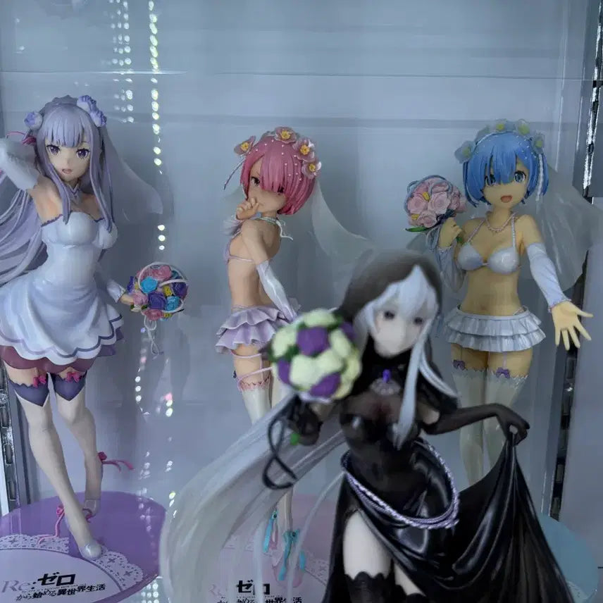 [BUNJANG] Phat Re:Zero Wedding Rem Ram Emilia Echidna Figure Bundle / Phat 리제로 웨딩 렘 람 에밀리아 에키드나 피규어 펫 일괄 싸게 정리