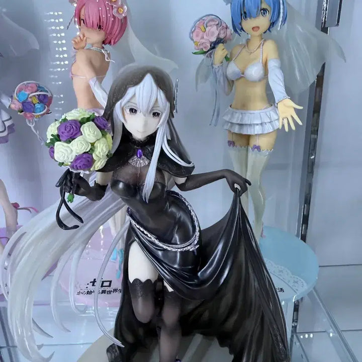 [BUNJANG] Phat Re:Zero Wedding Rem Ram Emilia Echidna Figure Bundle / Phat 리제로 웨딩 렘 람 에밀리아 에키드나 피규어 펫 일괄 싸게 정리
