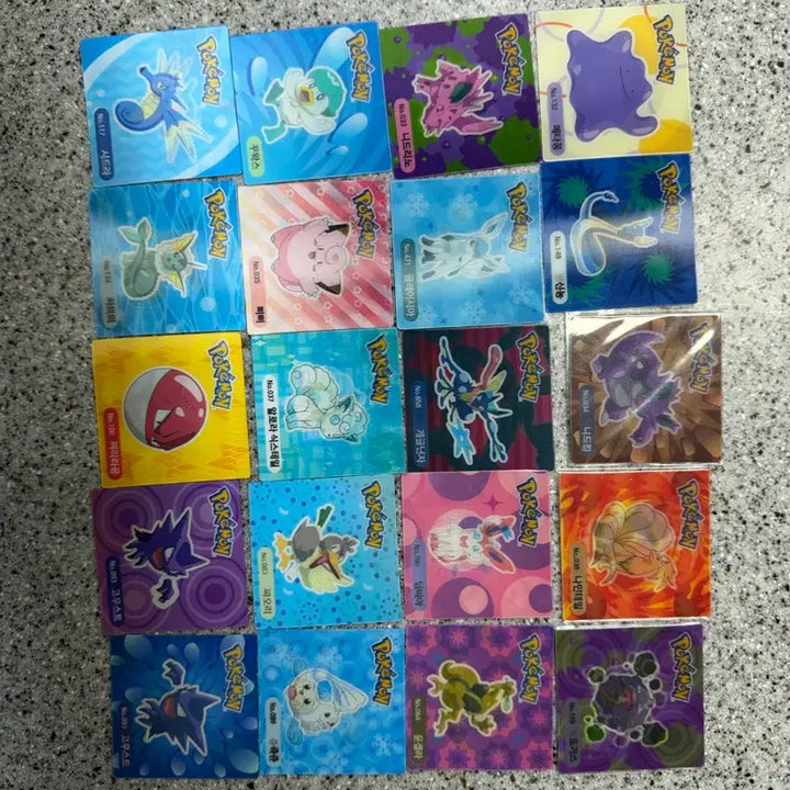 [BUNJANG] Pokemon Lenticular Chip 45-Piece Bundle Set / 포켓몬 렌티큘러칩 45종 일괄판매
