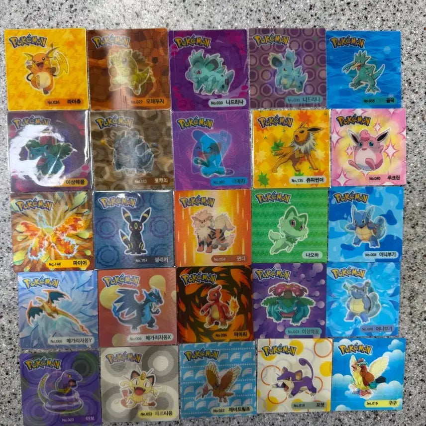 [BUNJANG] Pokemon Lenticular Chip 45-Piece Bundle Set / 포켓몬 렌티큘러칩 45종 일괄판매