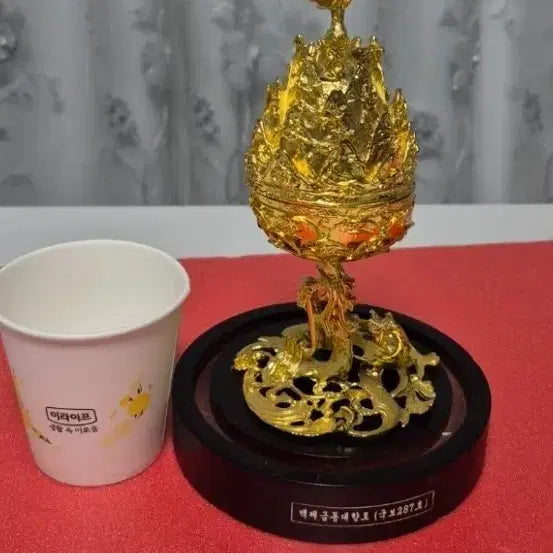[BUNJANG] Baekje Gilt-Bronze Incense Burner / 백제금동 향로 새것수준급사진되로