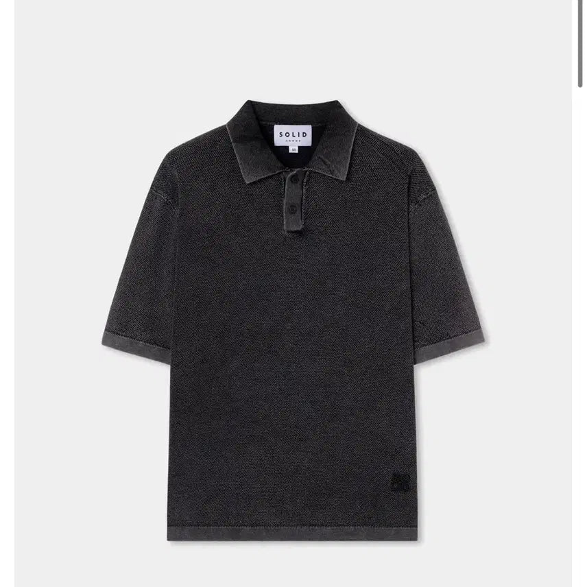 [BUNJANG] Solid Homme 26SS Black Dyeing Washing Short Sleeve Knit T-Shirt 50 / 솔리드옴므 26ss 블랙 다잉 워싱 숏슬리브 니트 티셔츠 50