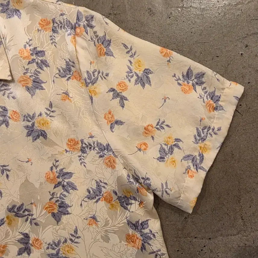 [BUNJANG] 100% Silk Jacquard Shirt / 100%실크 자카드 셔츠