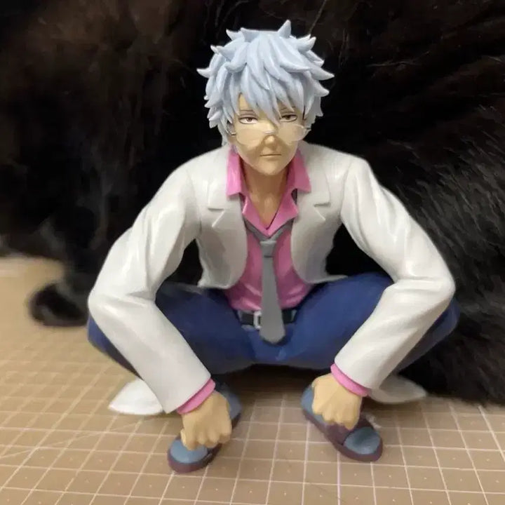 [BUNJANG] Gintama Gintoki 3Z Ginpachi Desktop Figure + Ginpachi Kuji Rubber Charm / 은혼 삼젯 긴파치 데스크탑 피규어+ 쿠지 러버챰 긴파치