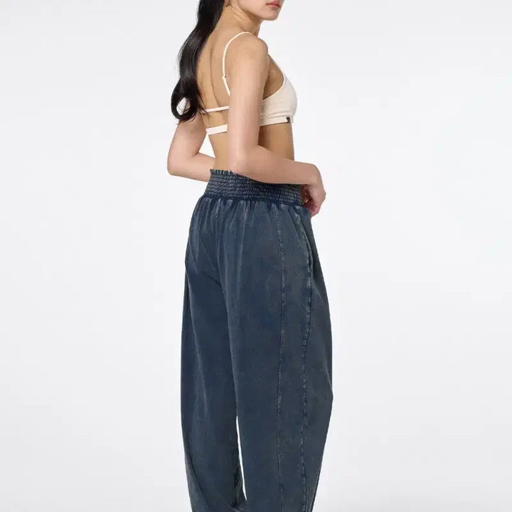 [BUNJANG] Oziz Smoking Jogger Pants Vintage Navy S / 오즈이즈 스모킹 조거팬츠 요가바지