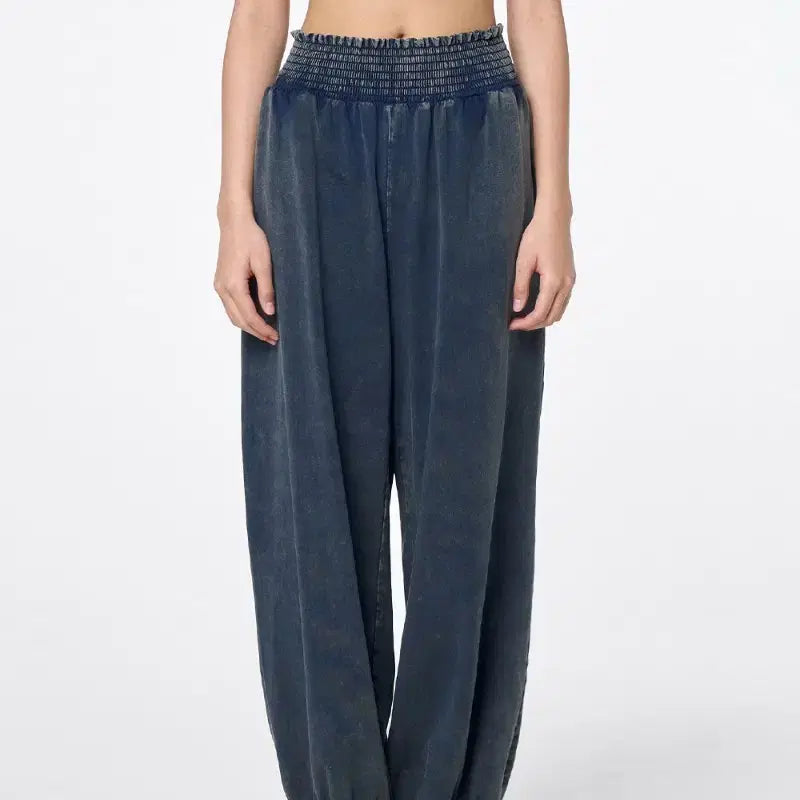 [BUNJANG] Oziz Smoking Jogger Pants Vintage Navy S / 오즈이즈 스모킹 조거팬츠 요가바지