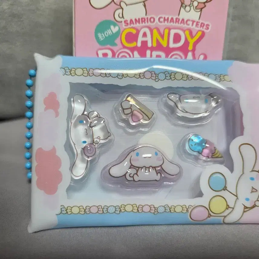 [BUNJANG] Sanrio Characters Candy Bonbon Sticker &amp; Pouch Keyring (Cinnamoroll) / 산리오 캐릭터즈 캔디 봉봉 시나모롤 스티커&amp;파우치 키링
