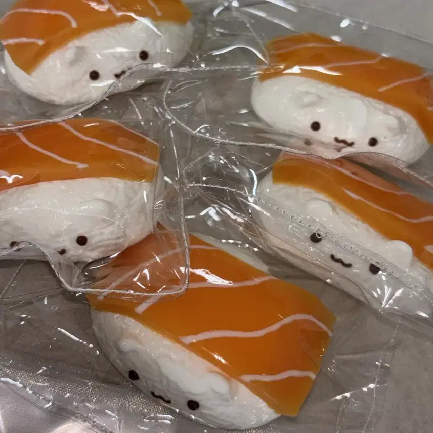 [BUNJANG] Neko Cat Salmon Sushi Malangi Plush Toy + Extra Zipper Bag / 네코 고양이 연어초밥 말랑이 + 여분 지퍼백