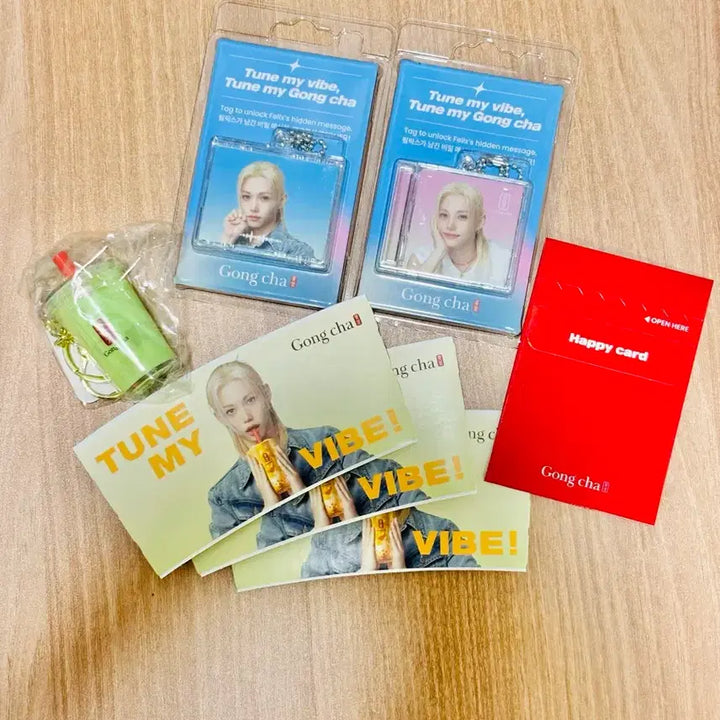 [BUNJANG] Stray Kids Felix Keychain Happy Card Set Sealed / 공차 필릭스 키링 해피카드 세트 미개봉
