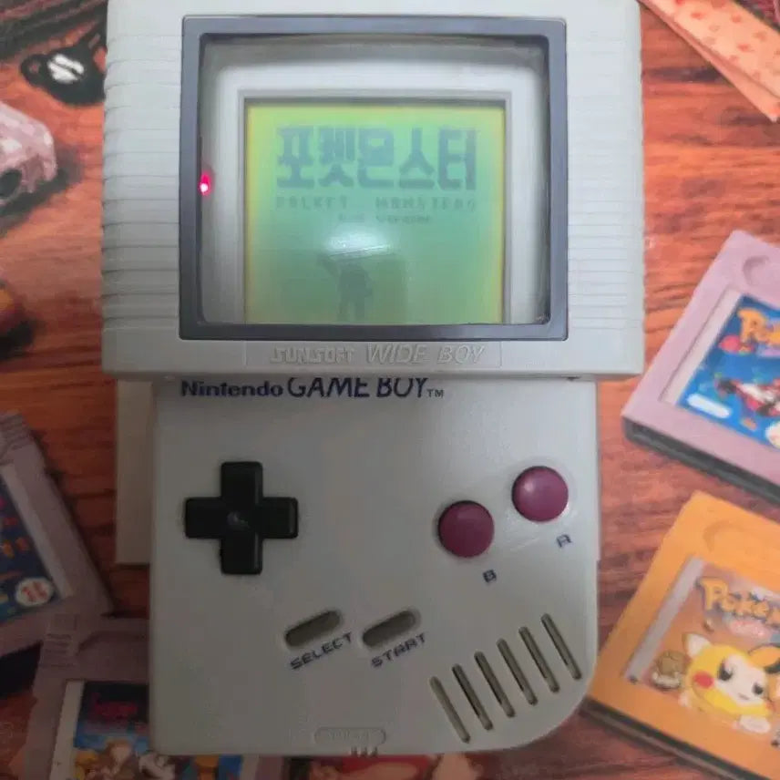 [BUNJANG] Nintendo Game Boy DMG-01 with Rare Wide Magnifier / 닌텐도 게임보이 DMG-01 + 와이드 확대경(희귀) 판매