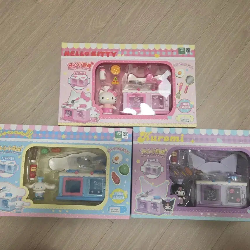 [BUNJANG] Sanrio Kitchen Playset Bundle Set Hello Kitty / Cinnamoroll / Kuromi (Sealed) / 산리오 주방놀이세트 헬로키티/시나모롤/쿠로미(미개봉)(일괄판매)