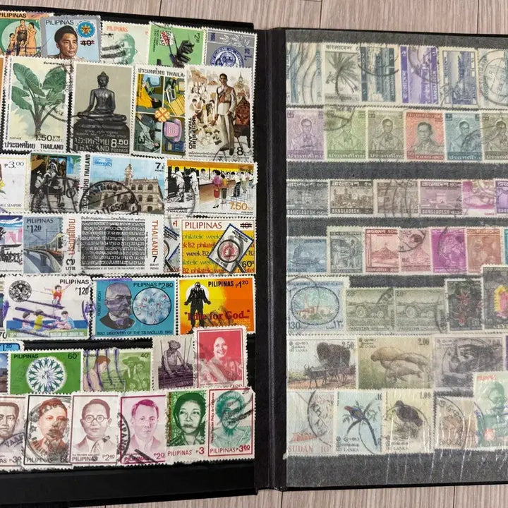 [BUNJANG] KIKUCHI Stamp Album with 300+ World Stamps / 세계 우표 수집앨범 (300장+) 일제 KIKUCHI