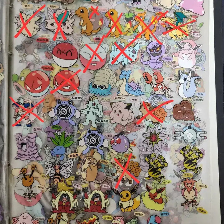 [BUNJANG] Pokemon Bakery Stickers (1999-2000 Version) / 포켓몬 샤니 구버전 띠부씰 스티커 뗀씰 99-00년도 버전