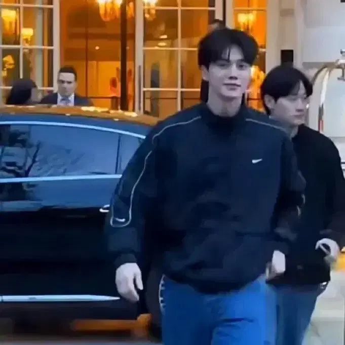 [BUNJANG] Nike NSW Solo Swoosh Woven Track Jacket Black / 나이키 NSW 솔로 스우시 우븐 트랙 자켓 블랙 [M]