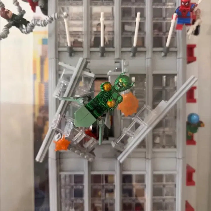 [BUNJANG] LEGO Marvel Spider-Man Daily Bugle Set with Case and Custom Figures / 레고 마블 스파이더맨 데일리 뷰글 + 케이스 + 피규어 커스텀