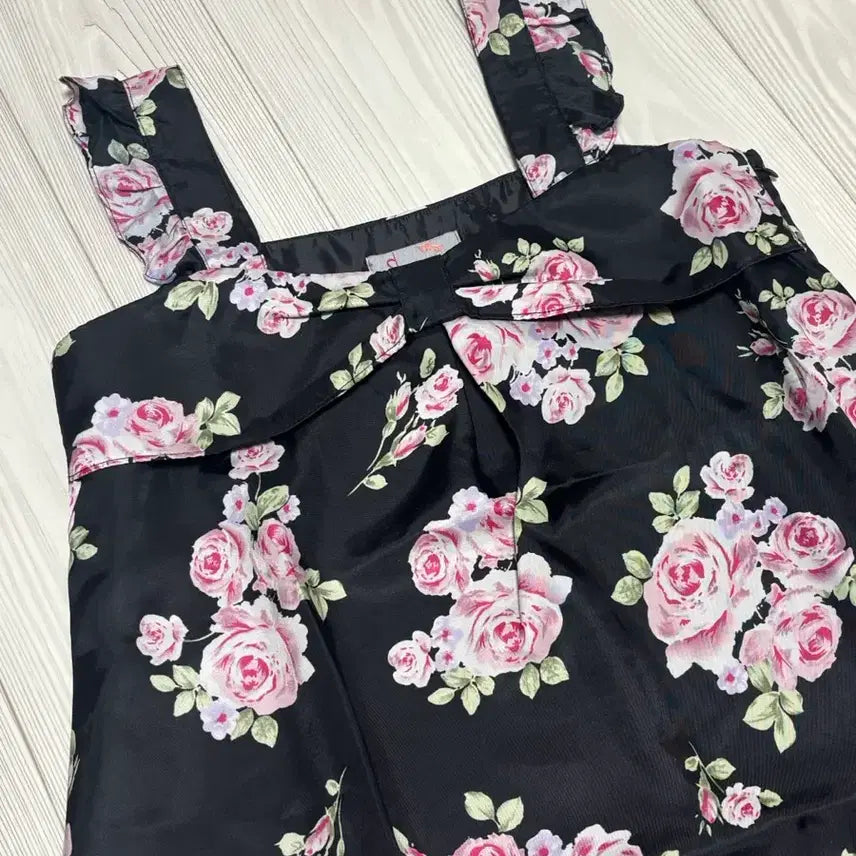 [BUNJANG] Vintage Rose Pattern Gyaru One-Piece Dress / 빈티지 로즈 패턴 갸루 원피스 오네 히메 페어리