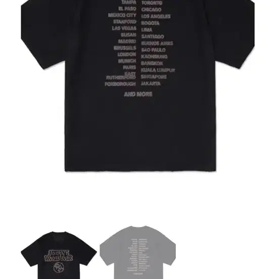 [BUNJANG] BTS World Tour Black T-Shirt M / BTS 아리랑 월드투어 블랙 반팔티 M