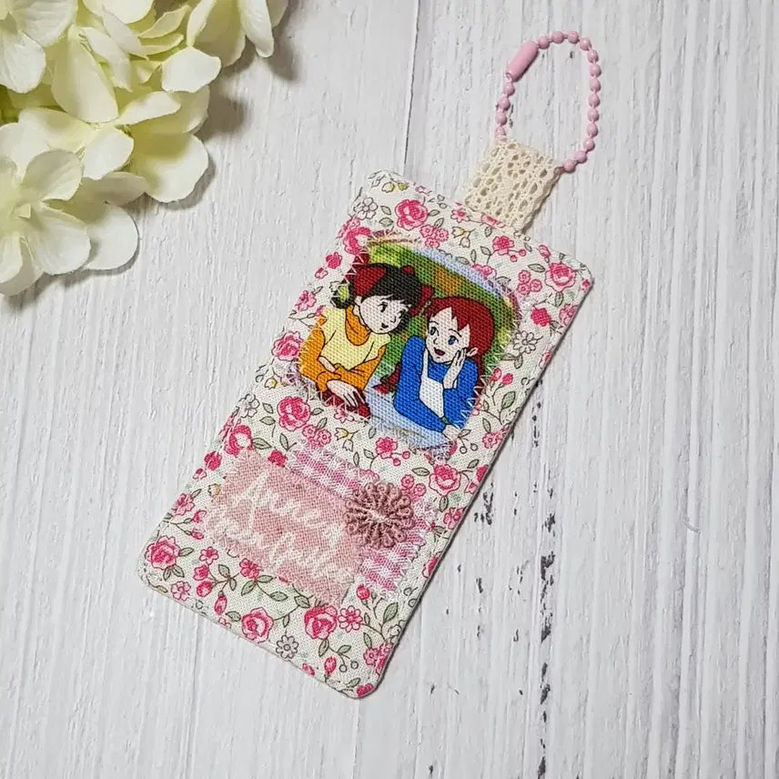 [BUNJANG] Handmade Anne of Green Gables Fabric Bookmark Bag Charm (Floral) / {핸드메이드} 빨간머리앤 원단 책갈피 가방 장식참 (플라워)
