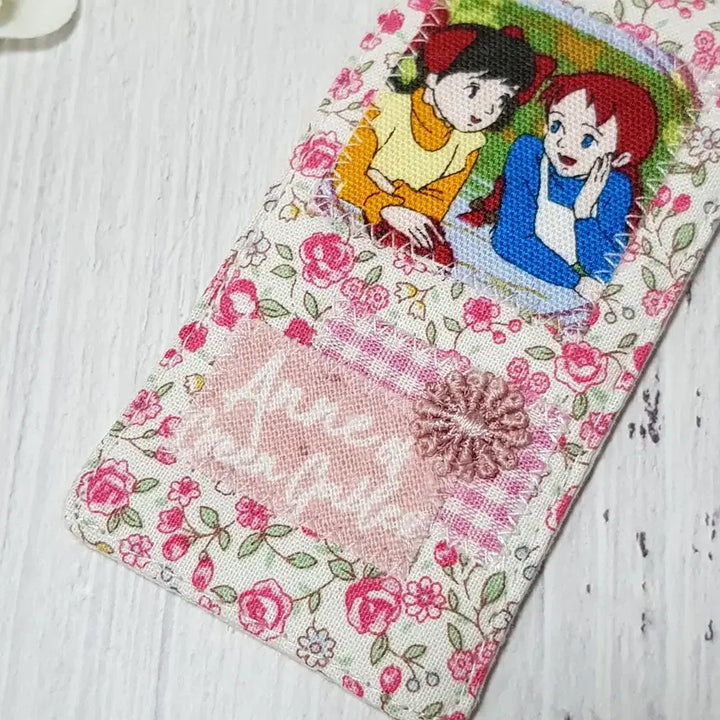 [BUNJANG] Handmade Anne of Green Gables Fabric Bookmark Bag Charm (Floral) / {핸드메이드} 빨간머리앤 원단 책갈피 가방 장식참 (플라워)
