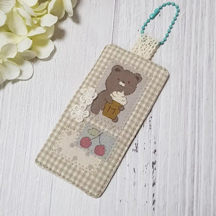 [BUNJANG] Handmade Dog Fabric Bookmark Bag Charm (Beige 2) / {핸드메이드} 강아지 책갈피 가방 장식참 (베이지2)
