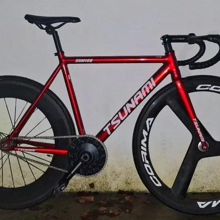 [BUNJANG] Tsunami Red Wine Track Bike - Custom Build / 쓰나미 레드와인 판매 및 로드대차 진짜 많이 내렸어요