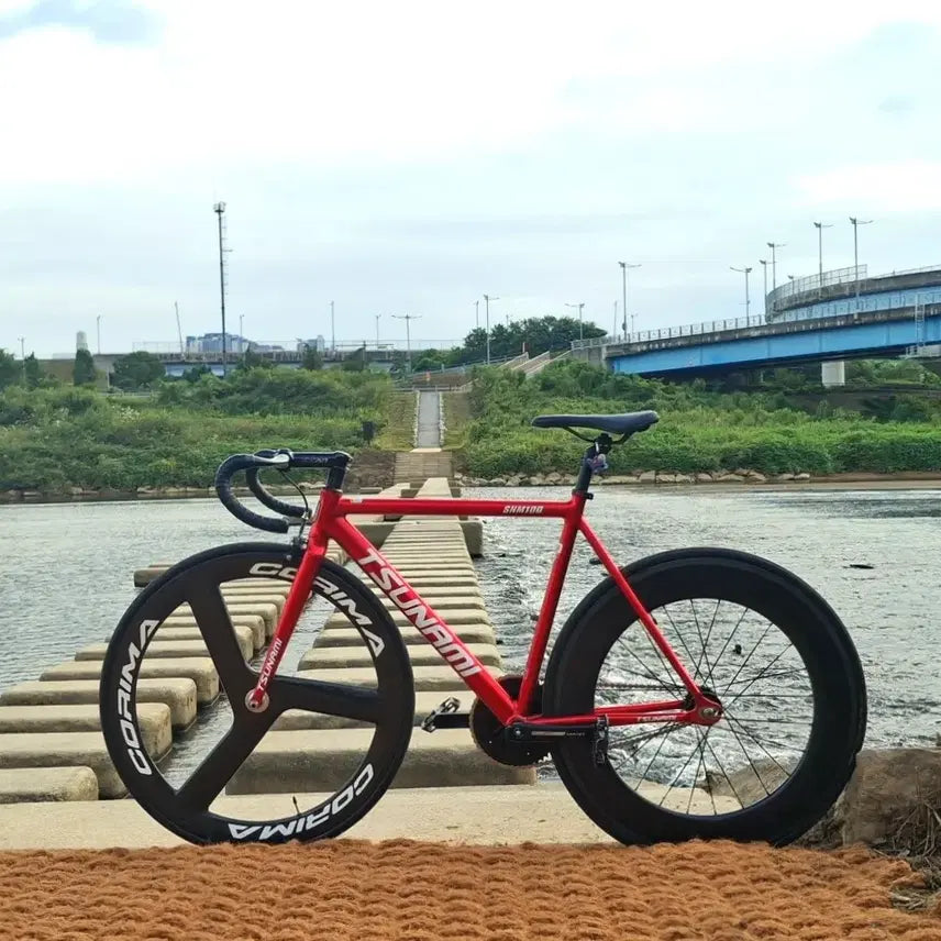 [BUNJANG] Tsunami Red Wine Track Bike - Custom Build / 쓰나미 레드와인 판매 및 로드대차 진짜 많이 내렸어요