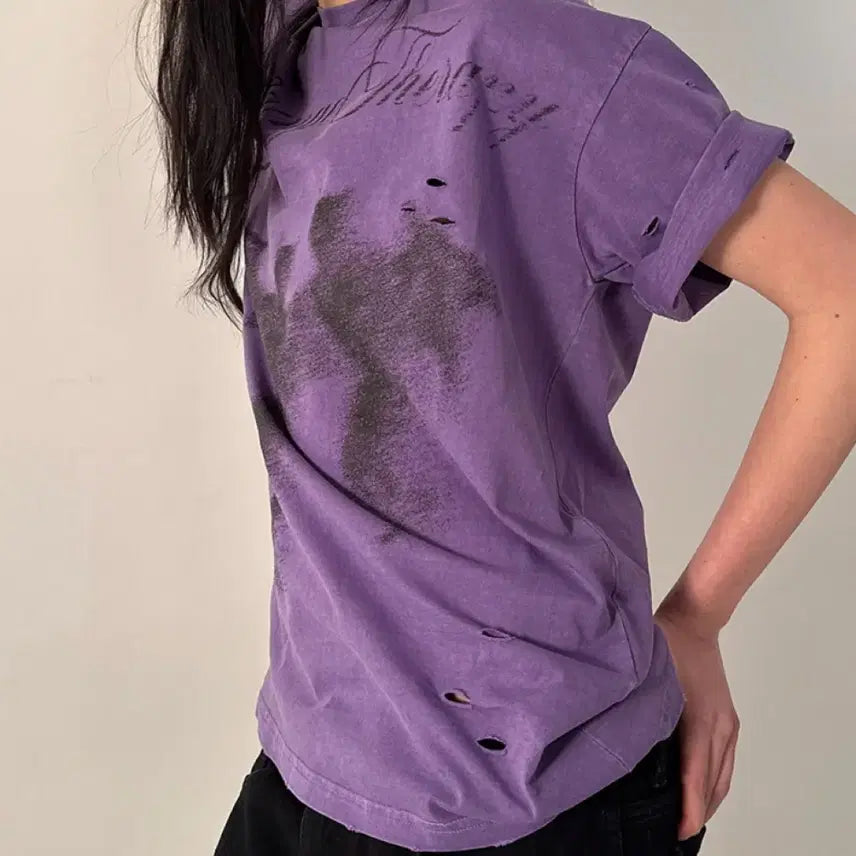 [BUNJANG] Sunburn Project DESTROYED DEVIL Overfit T-Shirt / (새상품) 썬번프로젝트 반팔 DISTROYED DEVIL OVERFIT