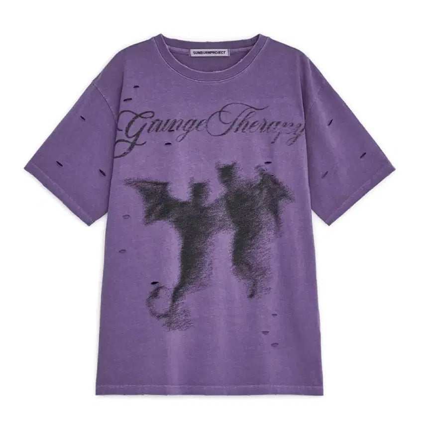 [BUNJANG] Sunburn Project DESTROYED DEVIL Overfit T-Shirt / (새상품) 썬번프로젝트 반팔 DISTROYED DEVIL OVERFIT